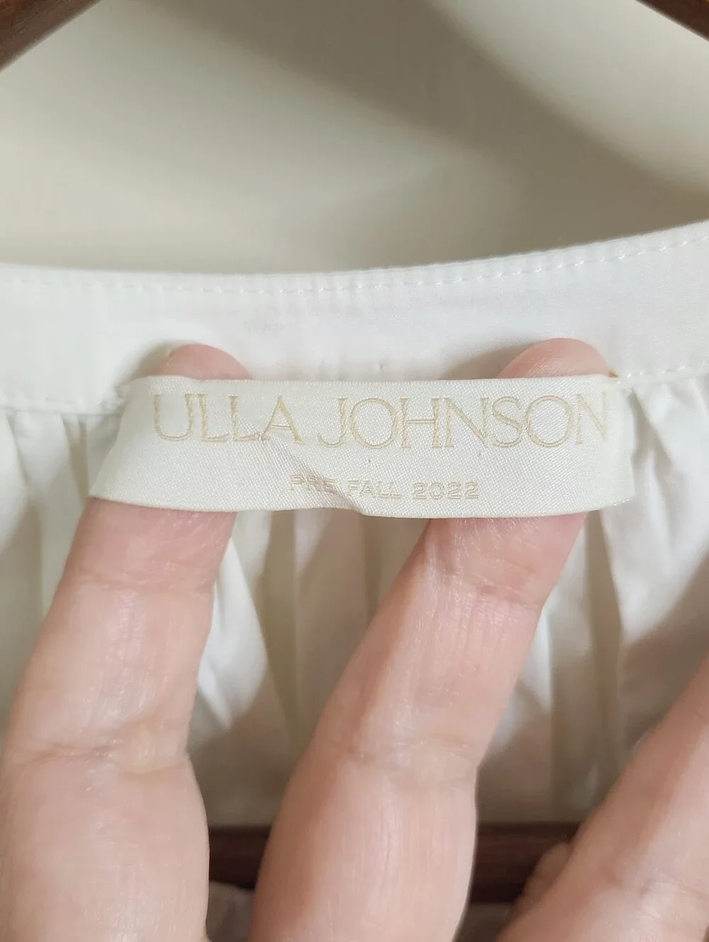 Ulla Johnson Edena Puff Sleeve Blouse Peplum Cotton Poplin - Size 6